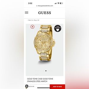 I am selling a watch the brand is GUESS it is gold tone stainless steel watch